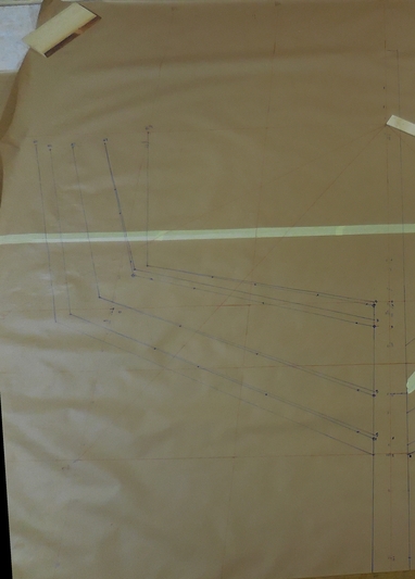 Body plan aft view. Neither the shape nor size of the transom (marked asstation #9) are true in this view.