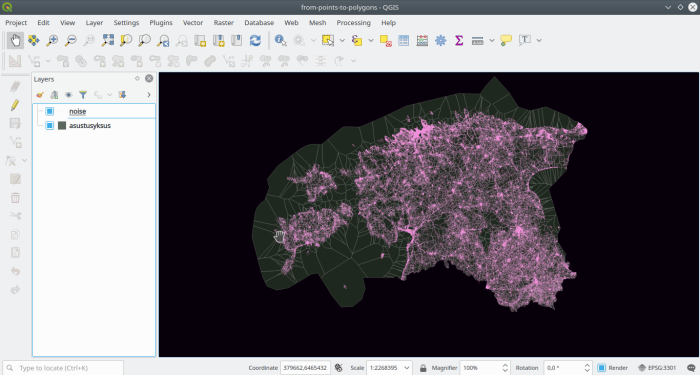 Noise and settlement areas