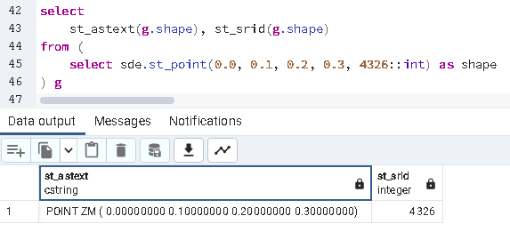 4D sde.st_point from coordinates