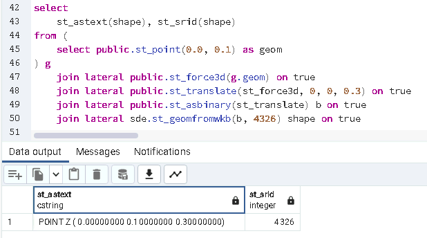 3D sde.st_point from coordinates using PostGIS