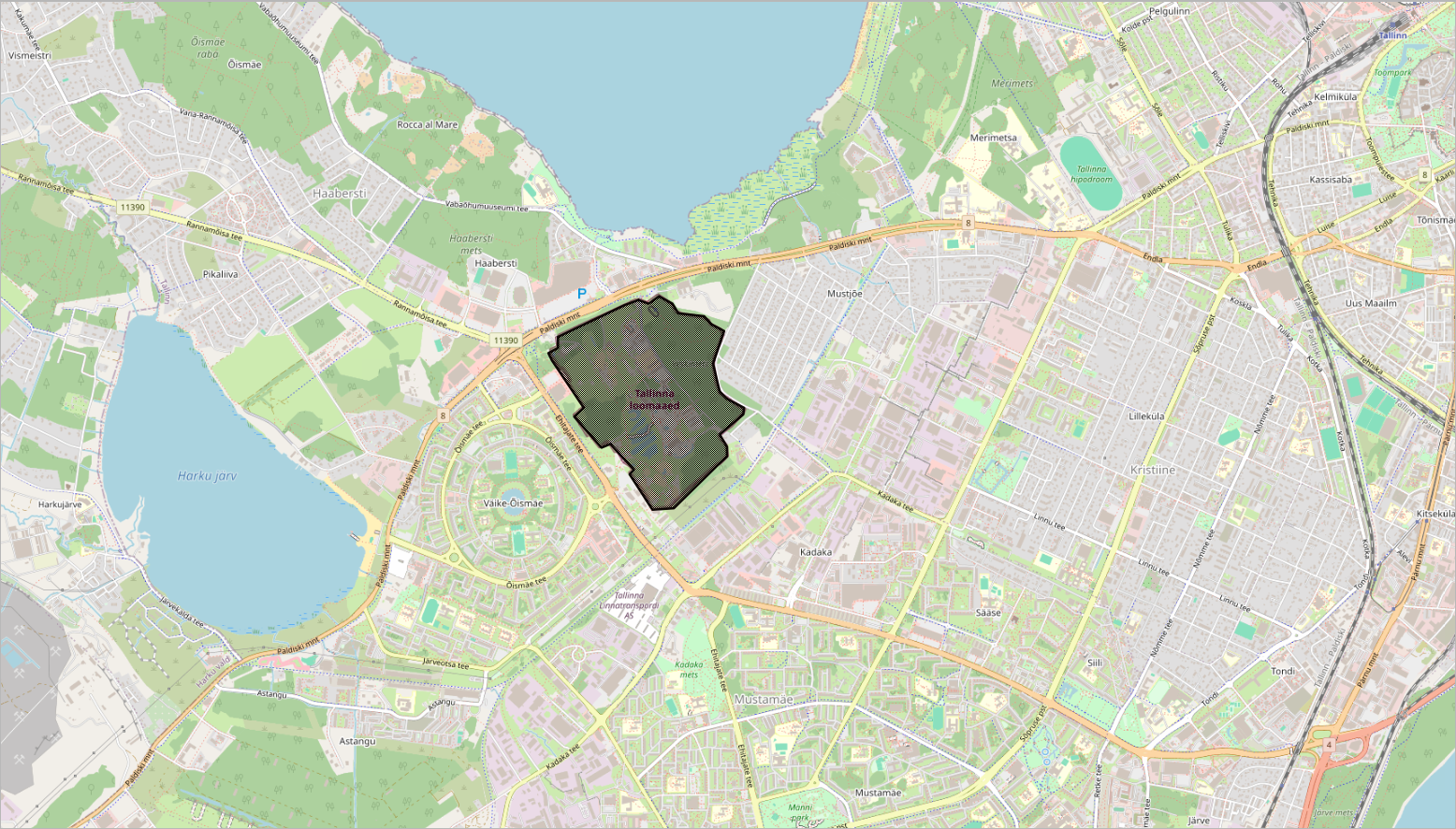 Testing polygon location on OpenStreetMap base. Used under CC BY-SA 2.0