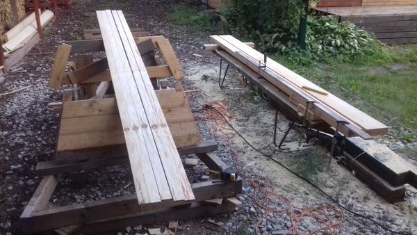 Ripping 1.1cm thick planks out of a 5*15cm beam