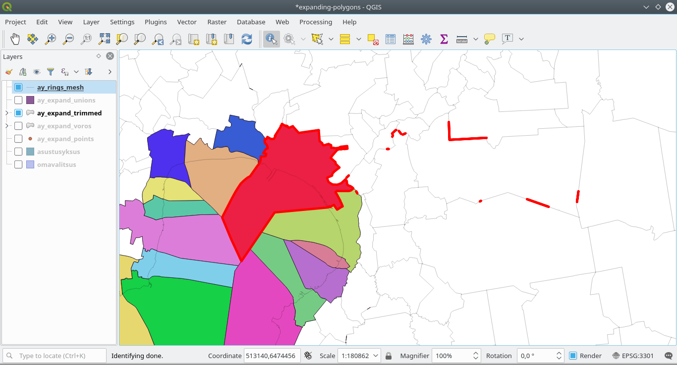 Cookie-cutting leaves artifacts (red slices) that should be removed beforethe data is used