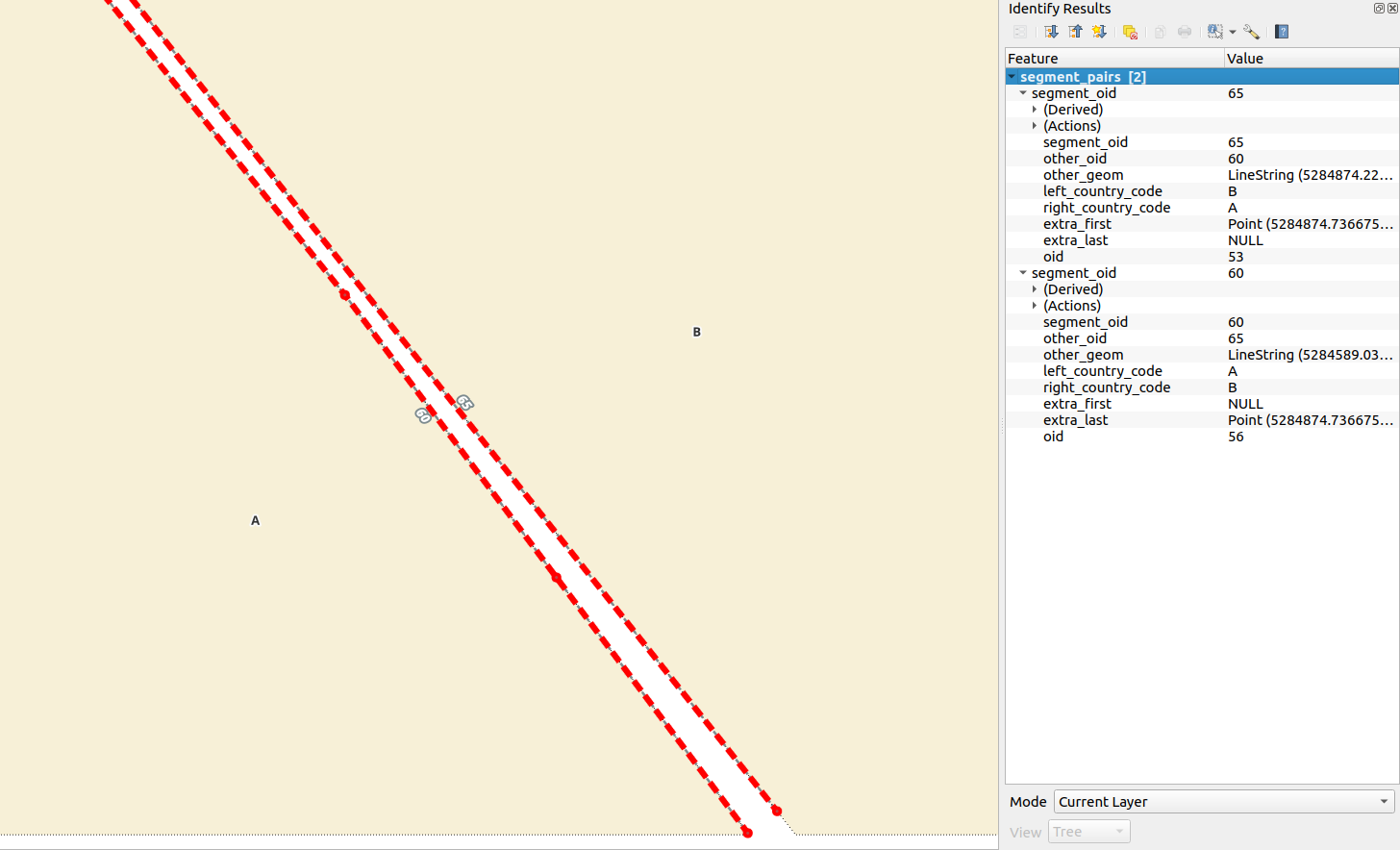 Chopped ends segment pairs trimmed with calculated recursive closestpoint, testarea lower right corner. The result is better, but still not perfect. 