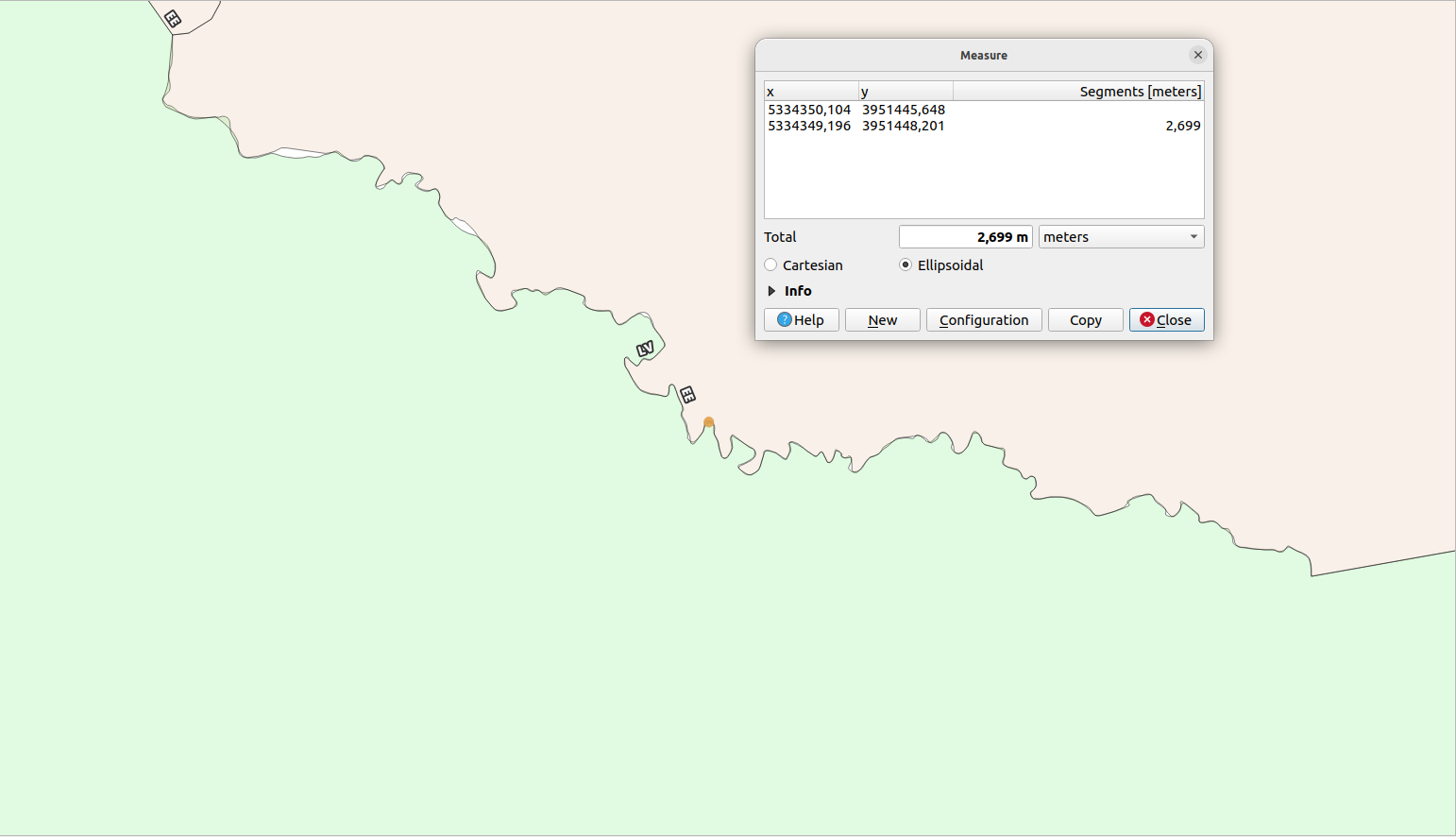 EE/LV border mismatch of abt 2.7 m with some larger interpretation differences (white areas) visible in North-West