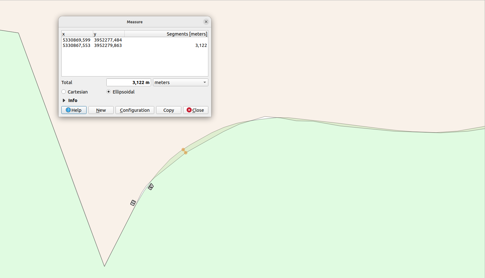 EE/LV border mismatch of abt 3.1 m along a ditch next to what seems to be a low grade track from the ortophoto