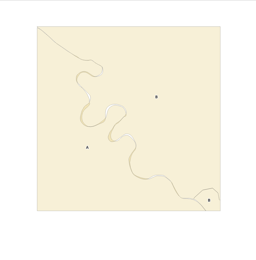 Input test polygons with country_code labels shown on top